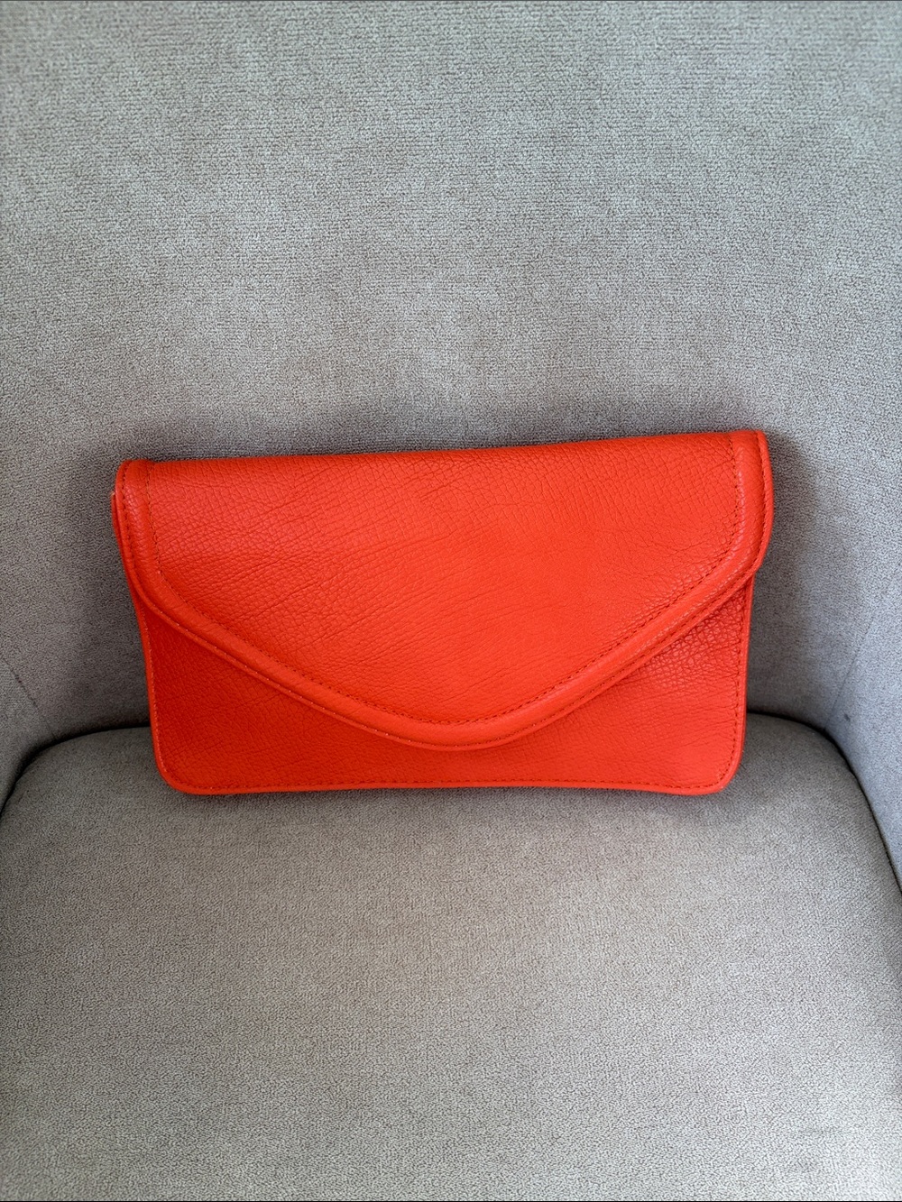 NWT Orange Envelope Clutch